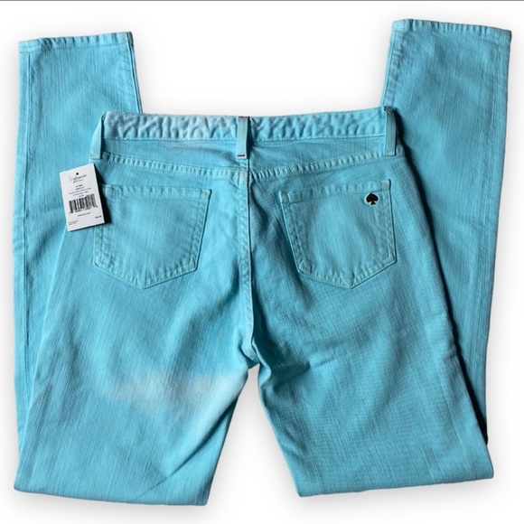 NWT KATE SPADE Broome Street Play Hooky Skinny Jeans, Women’s 28 blue/aqua/teal - Picture 4 of 7